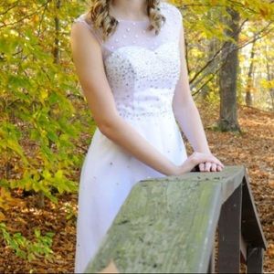 White prom dress